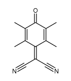 2,3,5,6-tetramethyl-4-oxo-2,5-cyclohexadiene-1-ylidenepropanedinitrile结构式