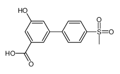 3-hydroxy-5-(4-methylsulfonylphenyl)benzoic acid Structure