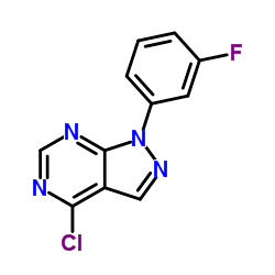 4-Chloro-1-(3-fluorophenyl)-1H-pyrazolo[3,4-d]pyrimidine Structure