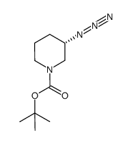 (S)-3-azido-1-N-tert-butyloxycarbonylpiperidine结构式
