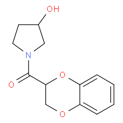 (2,3-Dihydrobenzo[b][1,4]dioxin-2-yl)(3-hydroxypyrrolidin-1-yl)methanone structure