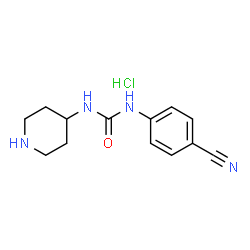 1-(4-Cyanophenyl)-3-piperidin-4-yl-ureahydrochloride Structure