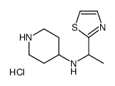 Piperidin-4-yl-(1-thiazol-2-yl-ethyl)-amine hydrochloride结构式