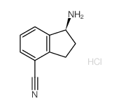 (S)-1-氨基-2,3-二氢-1H-茚-4-甲腈盐酸盐结构式