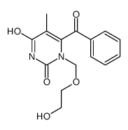 6-benzoyl-1-(2-hydroxyethoxymethyl)-5-methylpyrimidine-2,4-dione结构式