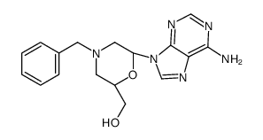 [(2S,6R)-6-(6-aminopurin-9-yl)-4-benzylmorpholin-2-yl]methanol结构式