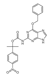 2-(4-nitrophenyl)propan-2-yl (6-(benzyloxy)-9H-purin-2-yl)carbamate结构式