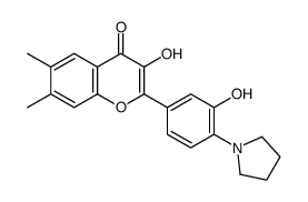 3-Hydroxy-2-[3-hydroxy-4-(pyrrolidin-1-yl)phenyl]-6,7-dimethylchroMen-4-one Structure