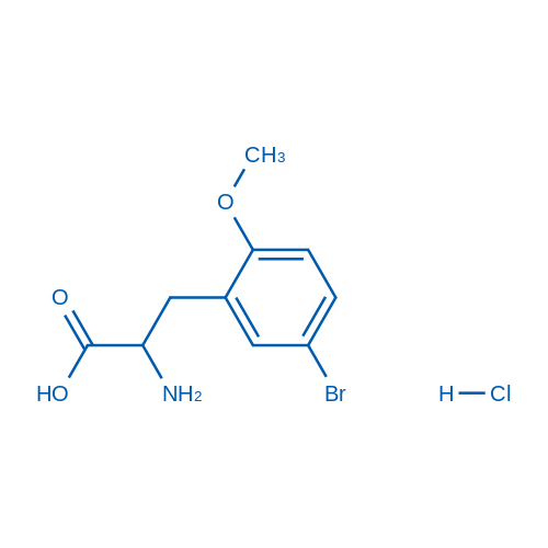 2-Amino-3-(5-bromo-2-methoxyphenyl)propanoic acid hydrochloride structure