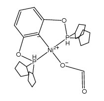 [(cyclopentyl)2POC6H3OP(cyclopentyl)2]Ni(formate) Structure