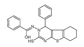 N-(4-phenyl-2-sulfanylidene-1,4,5,6,7,8-hexahydro-[1]benzothiolo[2,3-d]pyrimidin-3-yl)benzamide Structure