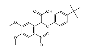 2-(4-(t-butyl)phenoxy)-2-(4,5-dimethoxy-2-nitrophenyl)acetic acid Structure