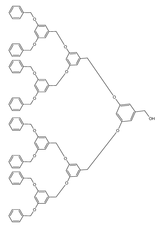 [3,5-bis[[3,5-bis[[3,5-bis(phenylmethoxy)phenyl]methoxy]phenyl]methoxy]phenyl]methyl alcohol结构式