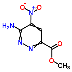 Methyl 6-amino-5-nitro-3-pyridazinecarboxylate结构式