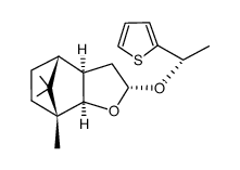 (2S-(2α(R*),3aα,4β,7β,7aα))-Octahydro-2-(1-(2-thienyl)-ethoxy)-7,8,8-trimethyl-4,7-methanobenzofuran Structure