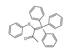 1-phenylsulfanyl-1-(triphenylphosphoranylidene)-2-propanone结构式