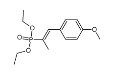 [(E)-2-(4-Methoxy-phenyl)-1-methyl-vinyl]-phosphonic acid diethyl ester结构式