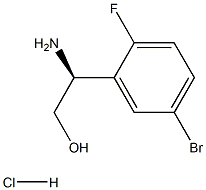(2S)-2-AMINO-2-(5-BROMO-2-FLUOROPHENYL)ETHAN-1-OL HYDROCHLORIDE结构式