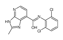 N-(2,6-dichlorophenyl)-2-Methyl-3H-imidazo[4,5-b]pyridine-7-carboxamide结构式