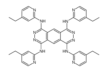 1,4,6,9-tetrakis-((4-ethyl-2-pyridyl)amino)benzodipyridazine结构式