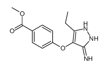 methyl 4-[(3-amino-5-ethyl-1H-pyrazol-4-yl)oxy]benzoate Structure