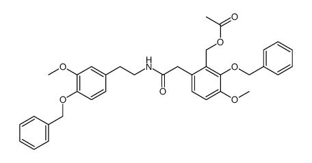 2-(benzyloxy)-6-(2-(4-(benzyloxy)-3-methoxyphenethylamino)-2-oxoethyl)-3-methoxybenzyl acetate结构式