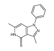 3,6-Dimethyl-1-phenyl-1,5-dihydro-pyrazolo[4,3-c]pyridine-4-thione Structure