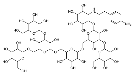 1-(2-(4-Aminophenyl)ethyl)amino-1-(hexaglucosyl)deoxyglucitol结构式