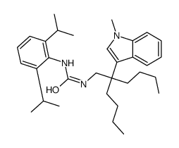 1-[2-butyl-2-(1-methylindol-3-yl)hexyl]-3-[2,6-di(propan-2-yl)phenyl]urea结构式