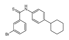 3-bromo-N-(4-cyclohexylphenyl)benzenecarbothioamide Structure