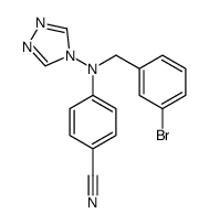 4-[(3-bromophenyl)methyl-(1,2,4-triazol-4-yl)amino]benzonitrile结构式