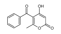 5-benzoyl-4-hydroxy-6-methylpyran-2-one Structure