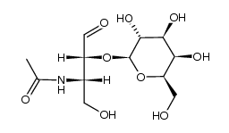3-acetamido-3-deoxy-2-O-(β-D-galactopyranosyl)-L-threose Structure