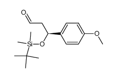 (S)-2-tert-butyldimethylsiloxy-2-(4-methoxyphenyl)-1-formylethane结构式