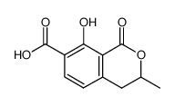 1-Oxo-3-methyl-8-hydroxy-3,4-dihydro-1H-2-benzopyran-7-carboxylic acid结构式