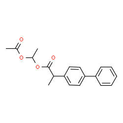 1-acetoxyethyl 2-([1,1'-biphenyl]-4-yl)propanoate structure