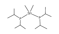 bis(diisopropylphosphino)dimethylstannane Structure