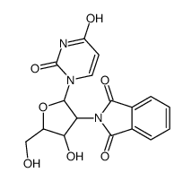 2-[(2R,3R,4S,5R)-2-(2,4-dioxopyrimidin-1-yl)-4-hydroxy-5-(hydroxymethyl)oxolan-3-yl]isoindole-1,3-dione结构式