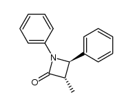 (+/-)-trans-3-methyl-1,4-diphenyl-2-azetidinone结构式