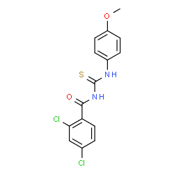 2,4-dichloro-N-{[(4-methoxyphenyl)amino]carbonothioyl}benzamide structure