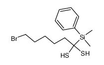 6-bromo-1-dimethylphenylsilyl-1,1-hexane dithiol结构式
