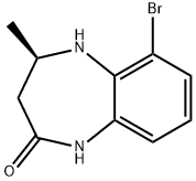 (R)-6-溴-4-甲基-4,5-二氢-1H-苯并[B][1,4]二氮杂卓-2(3H)-酮结构式