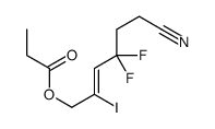 (6-cyano-4,4-difluoro-2-iodohex-2-enyl) propanoate结构式