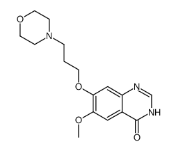 6-methoxy-7-(3-morpholinopropoxy)-3,4-dihydroquinazolin-4-one结构式