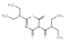 6-diethylamino-N,N-diethyl-2,4-disulfanylidene-1,3,5-thiadiazine-3-carbothioamide结构式