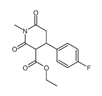 4-(4-氟苯基)-1-甲基-2,6-二氧代哌啶-3-羧酸乙酯结构式