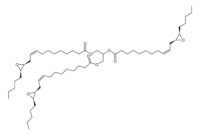 9-Undecenoic acid, 11-(2S,3R)-3-pentyloxiranyl-, 1,2,3-propanetriyl ester, (9Z,9Z,9Z)- Structure