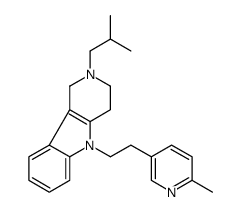 2-(2-methylpropyl)-5-[2-(6-methylpyridin-3-yl)ethyl]-3,4-dihydro-1H-pyrido[4,3-b]indole结构式