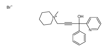 4-(1-methylpiperidin-1-ium-1-yl)-1-phenyl-1-pyridin-2-ylbut-2-yn-1-ol,bromide结构式