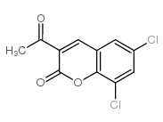 2H-1-Benzopyran-2-one,3-acetyl-6,8-dichloro- Structure